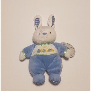Prestige Baby Happy Easter blue bunny plush rattle toy